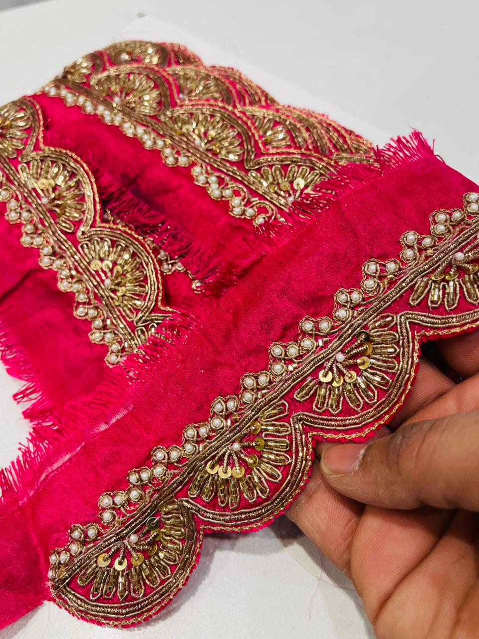 K.R KASAT - Pink Colour Lace